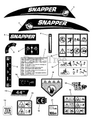 Snapper ERZT 185440 BVE (7800072) - Snapper 44" Zero-Turn Mower, 18.5hp
