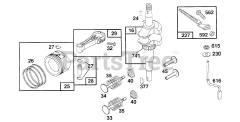 Briggs & Stratton 123802-0436-01 - Briggs & Stratton Vertical Engine Crankshaft, Piston Group