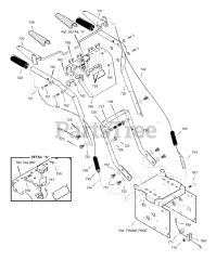 Murray 627809x5A - Murray 27" Snow Thrower (2002) Handle Assembly