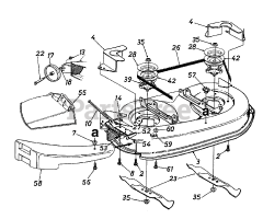 Huskee 13A6693G131 - Huskee Lawn Tractor (1998) (Tractor Supply) Deck Assembly