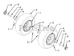Cub Cadet GT 3204 (14A-671-710) - Cub Cadet Garden Tractor Front Wheels