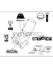 MTD 31AS2T5E704 - MTD Gold Snow Thrower (2013) Label Map 31AS2T5E704