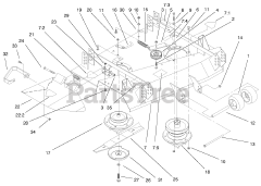Toro 30138 - Toro 92cm Side-Discharge Mower Deck (SN: 099000001 - 099999999) (1999)