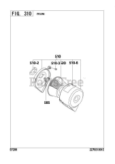Subaru Robin EY200D60340 (EY20) - Subaru Robin Engine 310 Intake &amp; Exhaust