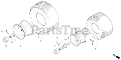 Honda H4518 H HSA/C (MZAT) - Honda Lawn Tractor, Made in Japan (SN: MZAT-3000001 - MZAT-3999999) WHEEL