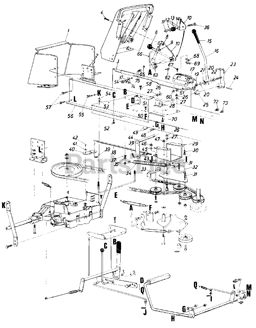 White Outdoor LGT-160 (139-756-190) - White Outdoor 46" Lawn Tractor