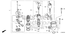 Honda BF175 AK1 XA (BAJJ) - Honda Marine Engine, Made in Japan (SN: BAJJ-1300001 - BAJJ-9999999) STARTER MOTOR