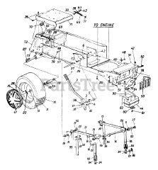 White Outdoor GT-185 (147U836H190) - White Outdoor 46" Garden Tractor (1997) Seat Plate, Hitch Plate, Rear Wheel Ass'y And Lift Pivot Brkt Ass'y