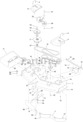 Toro 72504 - Toro 48" GrandStand Stand-On Mower (SN: 411800000 - 412999999) 48 Inch Deck Assembly