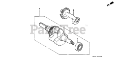 Honda EM5000SX K1 A/A (EA7) - Honda Generator, Made in Japan (SN: EA7-1100001 - EA7-1125948) CRANKSHAFT