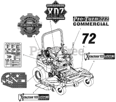 Gravely 992206 (Pro-Turn 272) - Gravely Pro-Turn 72