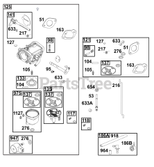 Briggs & Stratton 40T877-0015-B5 - Briggs & Stratton Vertical Engine Carburetor Group