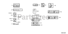 Honda GX390 K1 QWH2/A (GCAA) - Honda Engine, Made in Japan (SN: GCAA-3400001 - GCAA-9999999) OTHER PARTS (LABEL)