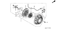 Honda EB3800X AC (EAJC) - Honda Generator, Made in China (SN: EAJC-1000001 - EAJC-9999999) RECOIL STARTER (1)