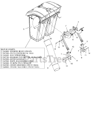 Gravely 891007 - Gravely Peco 2-Bag Bagger (SN: 000101 - 000999)