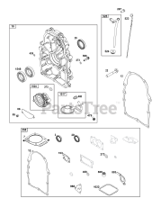 Briggs & Stratton 38E347-0014-B5 - Briggs & Stratton Horizontal Engine Crankcase Cover/Sump Group
