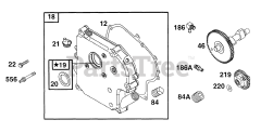 Briggs & Stratton 19C432-0056-01 - Briggs & Stratton Horizontal Engine Crankcase Cover, Cam