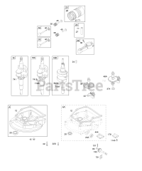 Briggs & Stratton 9C902-2135-E1 - Briggs & Stratton Vertical Engine Camshaft, Crankcase Cover/Sump, Crankshaft, Piston/Rings/Connecting Rod