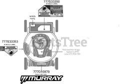 Murray 11A-A2BA758 - Murray Walk-Behind Mower (2016) Label Map