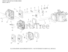 Kohler HD775-3003 - Kohler HD Series Engine, Basic Version, 7.75 ft-lbs, 173cc 04 CylinderHead/Breather