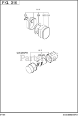 Subaru Robin EY280DS0720 (EY28) - Subaru Robin Engine 316 Intake &amp; Exhaust