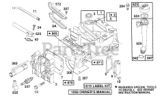 Briggs & Stratton 124802-3421-01 - Briggs & Stratton Vertical Engine Cylinder,Cyl. Head,Oil Fill