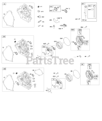 Briggs & Stratton 127332-0138-E2 - Briggs & Stratton Horizontal Engine Crankcase Cover, Gear Reduction, Lubrication