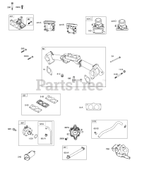 Briggs & Stratton 541477-1118-B1 - Briggs & Stratton Horizontal Engine Intake Manifold, Intake Elbows, Fuel Supply