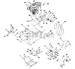 Ariens 921317 - Ariens Deluxe 24" Track Snow Blower (SN: 000101 - 094999) Engine And Belt Drive