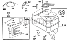 Briggs & Stratton 80232-2375-01 - Briggs & Stratton Horizontal Engine Fuel Tank, Control Bracket