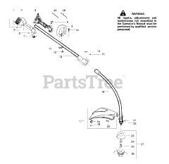 Poulan Pro PP 35 - Poulan Pro String Trimmer Handle, Chassis &amp; Bar Assembly