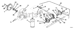 Ariens 932312 (ST 724) - Ariens 24" Snow Blower, 7hp Tecumseh (SN: 004001 & Above) Gear Case And Impeller