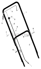 Murray 20224B - Murray 20" Walk-Behind Mower (1998) Handle Assembly