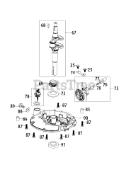 MTD 1T65RUA - MTD Engine 1T65RUA Crankshaft &amp; Cover
