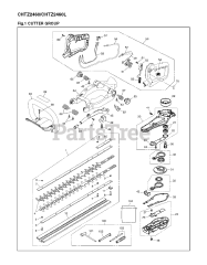 RedMax CHTZ 2460 - RedMax Hedge Trimmer (SN: 00100101 & Above) (2012-08)