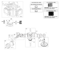 Briggs & Stratton 445877-0136-E1 - Briggs & Stratton Vertical Engine Camshaft, Crankshaft, Cylinder, Piston, Rings, Connecting Rod