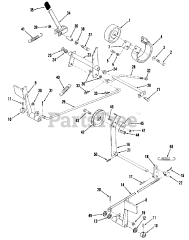 Toro 01-10K802 (C-105) - Toro Garden Tractor (1981) Clutch, Brake And Speed Control Linkage