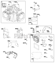 Briggs & Stratton 40U877-0019-B1 - Briggs & Stratton Vertical Engine Cylinder Group