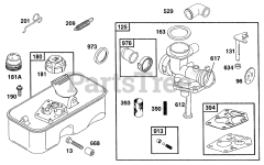 Briggs & Stratton 96902-3104-01 - Briggs & Stratton Vertical Engine FuelTank, Carburetor Assy.