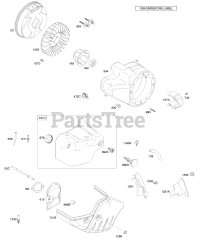 Briggs & Stratton 21X314-0110-E1 - Briggs & Stratton Horizontal Engine Blower Housing/Shrouds, Flywheel