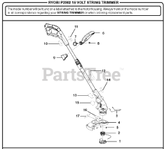 Ryobi P 2002 - Ryobi 18V String Trimmer General Assembly
