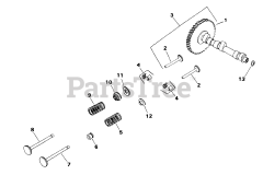 Kohler M18-24558 - Kohler Magnum Engine, Made for Aetco, 18hp, 13.4kW Camshaft &amp; Valves 4-15-200 (TP-2233-C) Rev 10/27/2006