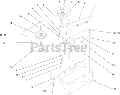 Toro 79301 - Toro 42"/48" Vacuum Bagger for 300 Series Tractors (SN: 310000001 - 310999999) (2010) Drive Component Assembly