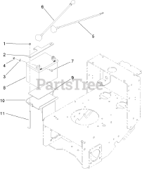 Toro 30499 - Toro 52" Walk-Behind Mower, Floating Deck, Split Lever, Hydro Drive (SN: 280001001 - 280001100) (2008) BATTERY ASSEMBLY