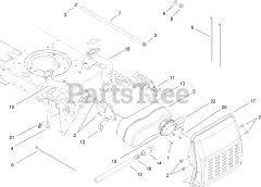 Toro 14AK81RK544 (GT 2300) - Toro Garden Tractor (SN: 1A186H30000 & Above) (2006) Muffler Assembly