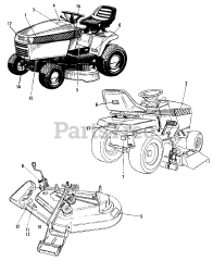AGCO 1615 G (1692290) - AGCO 44" Lawn Tractor, 15hp