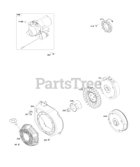 Briggs & Stratton 130G32-0090-H1 - Briggs & Stratton Horizontal Engine Alternator, Blower Housing, Electric Starter, Flywheel, Rewind Starter
