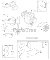 Briggs & Stratton 42E707-2631-E2 - Briggs & Stratton Vertical Engine Cylinder, Cylinder Heads, Crankcase Cover/Sump, Engine Gasket Set, Valve Gasket Set, Intake Manifold