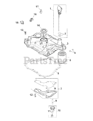 Cub Cadet LT 1045 (13BP11CH756) - Cub Cadet 46" Lawn Tractor (2007 & Before) Kohler SV600-0009 Oil Pan Lubrication