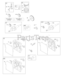 Briggs & Stratton 94002-0109-E1 - Briggs & Stratton Horizontal Engine Camshaft, Crankcase Cover/Sump, Crankshaft, Piston/Rings/Connecting Rod
